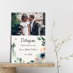 Svatební kartičky s poděkováním - Watercolor floral